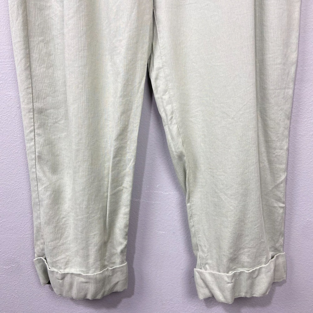 Wilfred Aritzia Wilfred Allant Linen Blend Trousers High Waist Cropped Size 12 - Picture 4 of 13